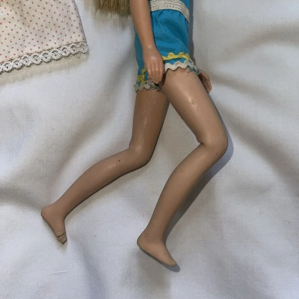 VTG Barbie Platinum Blonde Skipper BEND LEG #1030 1963 Mattel In Rik Rak Rah
